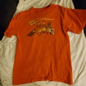 Orange graphic tee